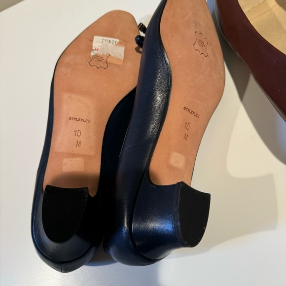 Bally Melissa & Lucy blue pair and Brown Leather Slip-On Pumps Heel Size 10 M - Picture 7 of 16